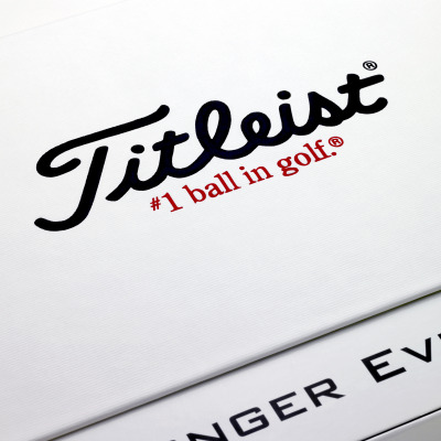 Titleist-tray-pin-hinged-lid-black-foil-stamp-detail